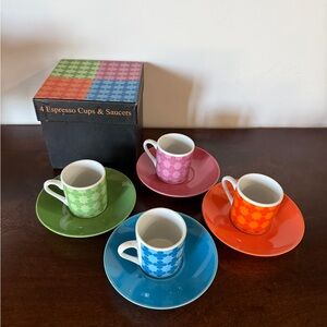 NEW Museo Mundo BIA Cordon Bleu Espresso Cup and Saucer Set, JUST SOLD